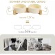 SPUNKYJUNKY Ceramic Double Dog Feeding Bowl with Bamboo Stand, for Cats and Dogs (400 ml, Grey 2) SPUNKYJUNKY Ceramic Double Dog Feeding Bowl with Bamboo Stand, for Cats and Dogs (400 ml, Grey 2)