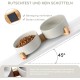 SPUNKYJUNKY Ceramic Double Dog Feeding Bowl with Bamboo Stand, for Cats and Dogs (400 ml, Grey 2) SPUNKYJUNKY Ceramic Double Dog Feeding Bowl with Bamboo Stand, for Cats and Dogs (400 ml, Grey 2)