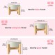 SPUNKYJUNKY Ceramic Raised Dog Bowl Set with Bamboo Stand for Cats and Dogs (850 ml, Grey)
