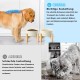SPUNKYJUNKY Ceramic Raised Dog Bowl Set with Bamboo Stand for Cats and Dogs (850 ml, Grey)