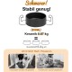SPUNKYJUNKY Ceramic Raised Dog Bowl Set with Bamboo Stand for Cats and Dogs (850 ml, Grey)