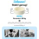 SPUNKYJUNKY Ceramic Raised Dog Bowl Set with Bamboo Stand for Cats and Dogs (850 ml, Grey)