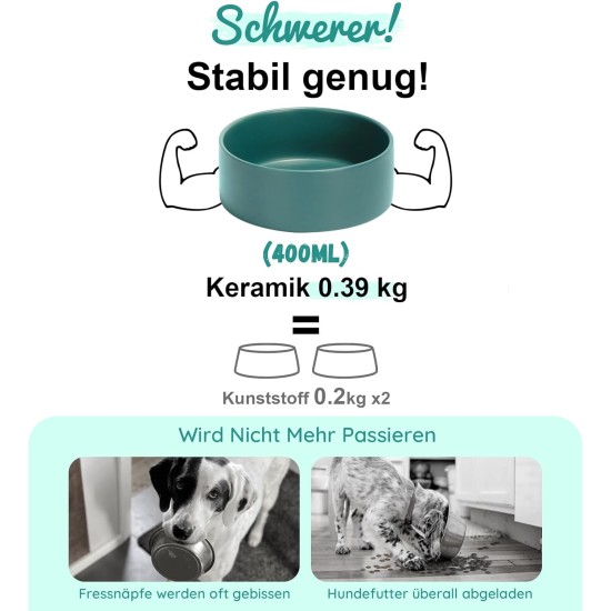 SPUNKYJUNKY Ceramic Raised Dog Bowl Set with Bamboo Stand for Cats and Dogs (850 ml, Grey) SPUNKYJUNKY Ceramic Raised Dog Bowl Set with Bamboo Stand for Cats and Dogs (850 ml, Grey)