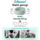 SPUNKYJUNKY Ceramic Raised Dog Bowl Set with Bamboo Stand for Cats and Dogs (850 ml, Grey)