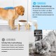 SPUNKYJUNKY Ceramic Raised Dog Bowl Set with Bamboo Stand for Cats and Dogs (850 ml, Grey)