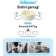 SPUNKYJUNKY Ceramic Raised Dog Bowl Set with Bamboo Stand for Cats and Dogs (850 ml, Grey)