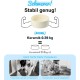 SPUNKYJUNKY Ceramic Raised Dog Bowl Set with Bamboo Stand for Cats and Dogs (850 ml, Grey)