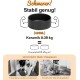 SPUNKYJUNKY Ceramic Raised Dog Bowl Set with Bamboo Stand for Cats and Dogs (850 ml, Grey)