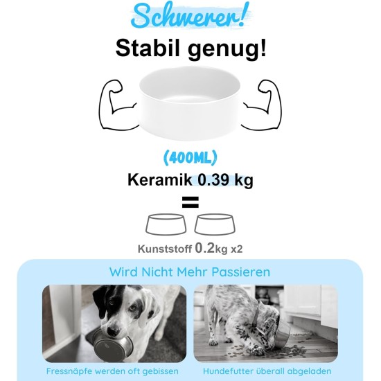 SPUNKYJUNKY Ceramic Raised Dog Bowl Set with Bamboo Stand for Cats and Dogs (850 ml, Grey) SPUNKYJUNKY Ceramic Raised Dog Bowl Set with Bamboo Stand for Cats and Dogs (850 ml, Grey)