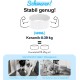 SPUNKYJUNKY Ceramic Raised Dog Bowl Set with Bamboo Stand for Cats and Dogs (850 ml, Grey)