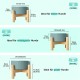 SPUNKYJUNKY Ceramic Raised Dog Bowl Set with Bamboo Stand for Cats and Dogs (850 ml, Grey)