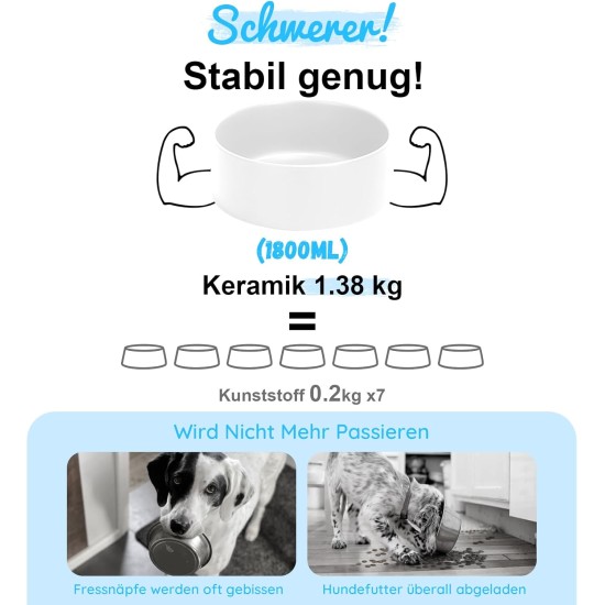 SPUNKYJUNKY Ceramic Raised Dog Bowl Set with Bamboo Stand for Cats and Dogs (850 ml, Grey) SPUNKYJUNKY Ceramic Raised Dog Bowl Set with Bamboo Stand for Cats and Dogs (850 ml, Grey)