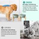 SPUNKYJUNKY Ceramic Raised Dog Bowl Set with Bamboo Stand for Cats and Dogs (850 ml, Grey)