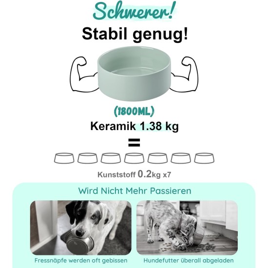 SPUNKYJUNKY Ceramic Raised Dog Bowl Set with Bamboo Stand for Cats and Dogs (850 ml, Grey) SPUNKYJUNKY Ceramic Raised Dog Bowl Set with Bamboo Stand for Cats and Dogs (850 ml, Grey)