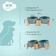 SPUNKYJUNKY Tilting Dog Bowl Ceramic Double Dog Feeding Bowl with Bamboo Stand 0° and 15° Tilt Angle for Pets Cats and Puppies Large Face Dog (850 ml, Grey × 2) SPUNKYJUNKY Tilting Dog Bowl Ceramic Double Dog Feeding Bowl with Bamboo Stand 0° and 15° Tilt Angle for Pets Cats and Puppies Large Face Dog (850 ml, Grey × 2)