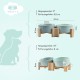 SPUNKYJUNKY Tilting Dog Bowl Ceramic Double Dog Feeding Bowl with Bamboo Stand 0° and 15° Tilt Angle for Pets Cats and Puppies Large Face Dog (850 ml, Grey × 2) SPUNKYJUNKY Tilting Dog Bowl Ceramic Double Dog Feeding Bowl with Bamboo Stand 0° and 15° Tilt Angle for Pets Cats and Puppies Large Face Dog (850 ml, Grey × 2)