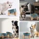 SPUNKYJUNKY Tilting Dog Bowl Ceramic Double Dog Feeding Bowl with Bamboo Stand 0° and 15° Tilt Angle for Pets Cats and Puppies Large Face Dog (850 ml, Grey × 2) SPUNKYJUNKY Tilting Dog Bowl Ceramic Double Dog Feeding Bowl with Bamboo Stand 0° and 15° Tilt Angle for Pets Cats and Puppies Large Face Dog (850 ml, Grey × 2)