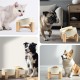 SPUNKYJUNKY Tilting Dog Bowl Ceramic Double Dog Feeding Bowl with Bamboo Stand 0° and 15° Tilt Angle for Pets Cats and Puppies Large Face Dog (850 ml, Grey × 2) SPUNKYJUNKY Tilting Dog Bowl Ceramic Double Dog Feeding Bowl with Bamboo Stand 0° and 15° Tilt Angle for Pets Cats and Puppies Large Face Dog (850 ml, Grey × 2)