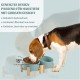 SPUNKYJUNKY Tilting Dog Bowl Ceramic Double Dog Feeding Bowl with Bamboo Stand 0° and 15° Tilt Angle for Pets Cats and Puppies Large Face Dog (850 ml, Grey × 2) SPUNKYJUNKY Tilting Dog Bowl Ceramic Double Dog Feeding Bowl with Bamboo Stand 0° and 15° Tilt Angle for Pets Cats and Puppies Large Face Dog (850 ml, Grey × 2)