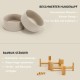 SPUNKYJUNKY Tilting Dog Bowl Ceramic Double Dog Feeding Bowl with Bamboo Stand 0° and 15° Tilt Angle for Pets Cats and Puppies Large Face Dog (850 ml, Grey × 2) SPUNKYJUNKY Tilting Dog Bowl Ceramic Double Dog Feeding Bowl with Bamboo Stand 0° and 15° Tilt Angle for Pets Cats and Puppies Large Face Dog (850 ml, Grey × 2)