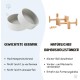 SPUNKYJUNKY Tilting Dog Bowl Ceramic Double Dog Feeding Bowl with Bamboo Stand 0° and 15° Tilt Angle for Pets Cats and Puppies Large Face Dog (850 ml, Grey × 2) SPUNKYJUNKY Tilting Dog Bowl Ceramic Double Dog Feeding Bowl with Bamboo Stand 0° and 15° Tilt Angle for Pets Cats and Puppies Large Face Dog (850 ml, Grey × 2)