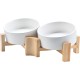 SPUNKYJUNKY Tilting Dog Bowl Ceramic Double Dog Feeding Bowl with Bamboo Stand 0° and 15° Tilt Angle for Pets Cats and Puppies Large Face Dog (850 ml, Grey × 2) SPUNKYJUNKY Tilting Dog Bowl Ceramic Double Dog Feeding Bowl with Bamboo Stand 0° and 15° Tilt Angle for Pets Cats and Puppies Large Face Dog (850 ml, Grey × 2)