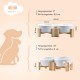 SPUNKYJUNKY Tilting Dog Bowl Ceramic Double Dog Feeding Bowl with Bamboo Stand 0° and 15° Tilt Angle for Pets Cats and Puppies Large Face Dog (850 ml, Grey × 2) SPUNKYJUNKY Tilting Dog Bowl Ceramic Double Dog Feeding Bowl with Bamboo Stand 0° and 15° Tilt Angle for Pets Cats and Puppies Large Face Dog (850 ml, Grey × 2)