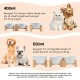SPUNKYJUNKY Tilting Dog Bowl Ceramic Double Dog Feeding Bowl with Bamboo Stand 0° and 15° Tilt Angle for Pets Cats and Puppies Large Face Dog (850 ml, Grey × 2) SPUNKYJUNKY Tilting Dog Bowl Ceramic Double Dog Feeding Bowl with Bamboo Stand 0° and 15° Tilt Angle for Pets Cats and Puppies Large Face Dog (850 ml, Grey × 2)