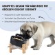 SPUNKYJUNKY Tilting Dog Bowl Ceramic Double Dog Feeding Bowl with Bamboo Stand 0° and 15° Tilt Angle for Pets Cats and Puppies Large Face Dog (850 ml, Grey × 2) SPUNKYJUNKY Tilting Dog Bowl Ceramic Double Dog Feeding Bowl with Bamboo Stand 0° and 15° Tilt Angle for Pets Cats and Puppies Large Face Dog (850 ml, Grey × 2)