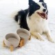 SPUNKYJUNKY Tilting Dog Bowl Ceramic Double Dog Feeding Bowl with Bamboo Stand 0° and 15° Tilt Angle for Pets Cats and Puppies Large Face Dog (850 ml, Grey × 2) SPUNKYJUNKY Tilting Dog Bowl Ceramic Double Dog Feeding Bowl with Bamboo Stand 0° and 15° Tilt Angle for Pets Cats and Puppies Large Face Dog (850 ml, Grey × 2)
