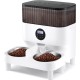 Sailnovo Automatic Feeder for Two Cats, Pet Dry Food Dispenser with Two Stainless Steel Bowls, 10s Voice Reminder, up to 80 Servings and 4 Meals a Day for Cat and Dog, White, 5 L