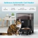 Sailvono 5L Automatic Cat Feeder, 2 Bowls, Intelligent Cat Food, Easy to Use, Feeder for Cats/Dogs, Voice Recorder, with 2 Stainless Steel Bowls, Black Sailvono 5L Automatic Cat Feeder, 2 Bowls, Intelligent Cat Food, Easy to Use, Feeder for Cats/Dogs, Voice Recorder, with 2 Stainless Steel Bowls, Black