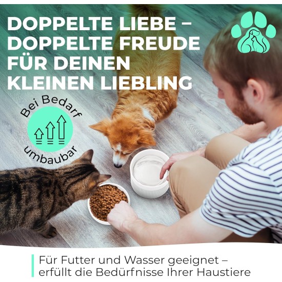 Set of 3 Raised Feeding Bowls, Ergonomic Feeding Bowl, Drinking Bowl, Double Feeding Bowl, Cat Bowl, Dog Bowl, Ceramic Feeding Bowl, Dog Feeding Bowl Set of 3 Raised Feeding Bowls, Ergonomic Feeding Bowl, Drinking Bowl, Double Feeding Bowl, Cat Bowl, Dog Bowl, Ceramic Feeding Bowl, Dog Feeding Bowl