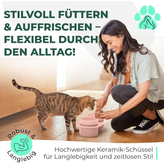 Set of 3 Raised Feeding Bowls, Ergonomic Feeding Bowl, Drinking Bowl, Double Feeding Bowl, Cat Bowl, Dog Bowl, Ceramic Feeding Bowl, Dog Feeding Bowl Set of 3 Raised Feeding Bowls, Ergonomic Feeding Bowl, Drinking Bowl, Double Feeding Bowl, Cat Bowl, Dog Bowl, Ceramic Feeding Bowl, Dog Feeding Bowl