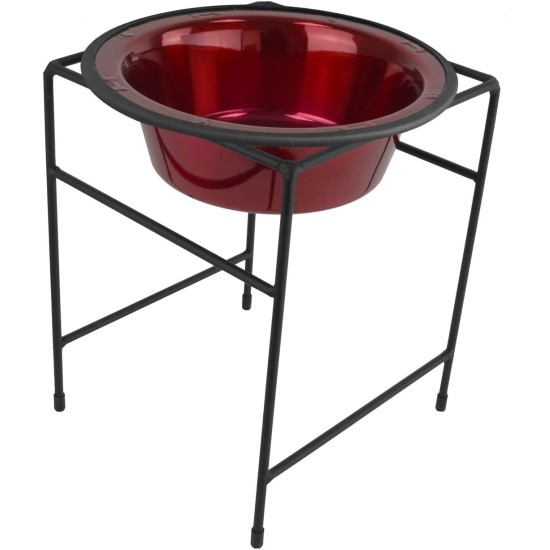 Single Diner Feeder with Stainless Steel Dog Bowl, 10 cup/80 oz, 24 Karat Gold Single Diner Feeder with Stainless Steel Dog Bowl, 10 cup/80 oz, 24 Karat Gold