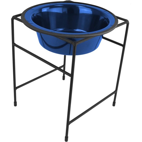 Single Diner Feeder with Stainless Steel Dog Bowl, 10 cup/80 oz, 24 Karat Gold Single Diner Feeder with Stainless Steel Dog Bowl, 10 cup/80 oz, 24 Karat Gold