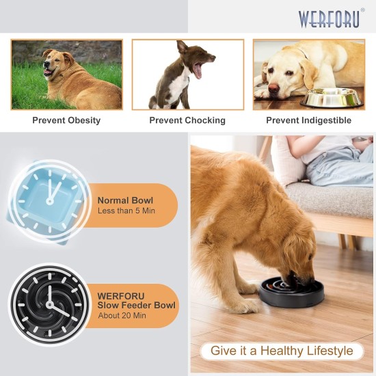 Slow Feeding Dog Bowl, Anti Sling Interactive Dog Bowl, Safety Durable Feeding Bowl for Dogs, Environmentally Friendly Dog Bowl, Dark Grey Slow Feeding Dog Bowl, Anti Sling Interactive Dog Bowl, Safety Durable Feeding Bowl for Dogs, Environmentally Friendly Dog Bowl, Dark Grey