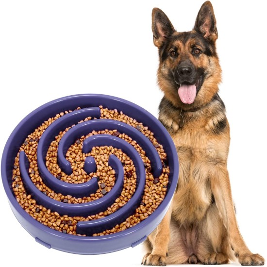 Slow Feeding Dog Bowl, Anti Sling Interactive Dog Bowl, Safety Durable Feeding Bowl for Dogs, Environmentally Friendly Dog Bowl, Dark Grey Slow Feeding Dog Bowl, Anti Sling Interactive Dog Bowl, Safety Durable Feeding Bowl for Dogs, Environmentally Friendly Dog Bowl, Dark Grey