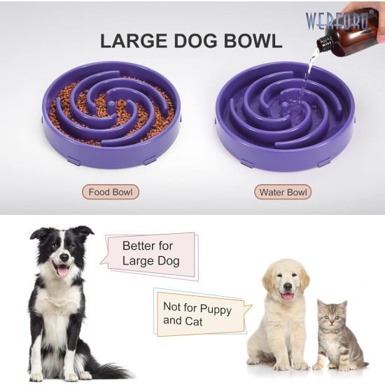 Slow Feeding Dog Bowl, Anti Sling Interactive Dog Bowl, Safety Durable Feeding Bowl for Dogs, Environmentally Friendly Dog Bowl, Dark Grey Slow Feeding Dog Bowl, Anti Sling Interactive Dog Bowl, Safety Durable Feeding Bowl for Dogs, Environmentally Friendly Dog Bowl, Dark Grey