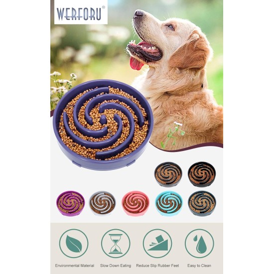 Slow Feeding Dog Bowl, Anti Sling Interactive Dog Bowl, Safety Durable Feeding Bowl for Dogs, Environmentally Friendly Dog Bowl, Dark Grey Slow Feeding Dog Bowl, Anti Sling Interactive Dog Bowl, Safety Durable Feeding Bowl for Dogs, Environmentally Friendly Dog Bowl, Dark Grey