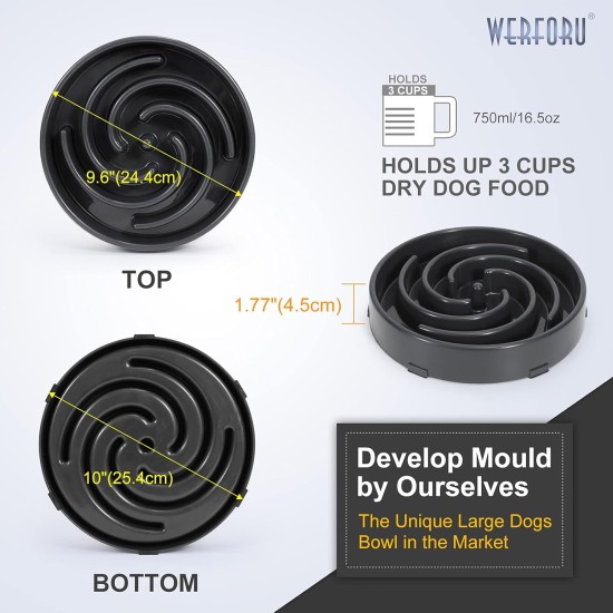 Slow Feeding Dog Bowl, Anti Sling Interactive Dog Bowl, Safety Durable Feeding Bowl for Dogs, Environmentally Friendly Dog Bowl, Dark Grey Slow Feeding Dog Bowl, Anti Sling Interactive Dog Bowl, Safety Durable Feeding Bowl for Dogs, Environmentally Friendly Dog Bowl, Dark Grey