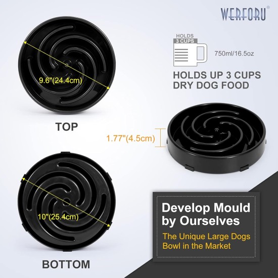 Slow Feeding Dog Bowl, Anti Sling Interactive Dog Bowl, Safety Durable Feeding Bowl for Dogs, Environmentally Friendly Dog Bowl, Dark Grey Slow Feeding Dog Bowl, Anti Sling Interactive Dog Bowl, Safety Durable Feeding Bowl for Dogs, Environmentally Friendly Dog Bowl, Dark Grey