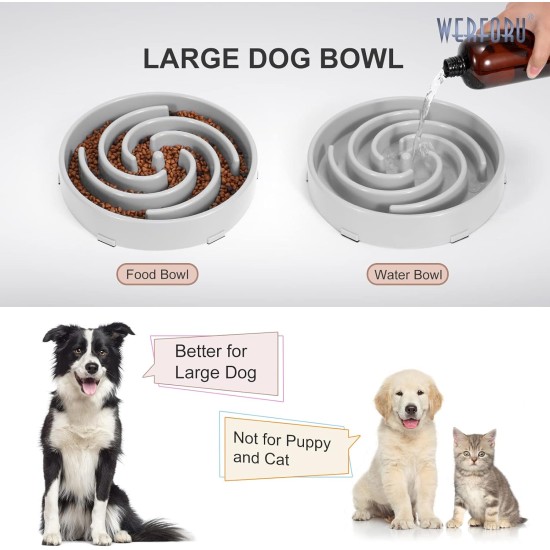 Slow Feeding Dog Bowl, Anti Sling Interactive Dog Bowl, Safety Durable Feeding Bowl for Dogs, Environmentally Friendly Dog Bowl, Dark Grey Slow Feeding Dog Bowl, Anti Sling Interactive Dog Bowl, Safety Durable Feeding Bowl for Dogs, Environmentally Friendly Dog Bowl, Dark Grey