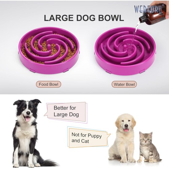 Slow Feeding Dog Bowl, Anti Sling Interactive Dog Bowl, Safety Durable Feeding Bowl for Dogs, Environmentally Friendly Dog Bowl, Dark Grey Slow Feeding Dog Bowl, Anti Sling Interactive Dog Bowl, Safety Durable Feeding Bowl for Dogs, Environmentally Friendly Dog Bowl, Dark Grey