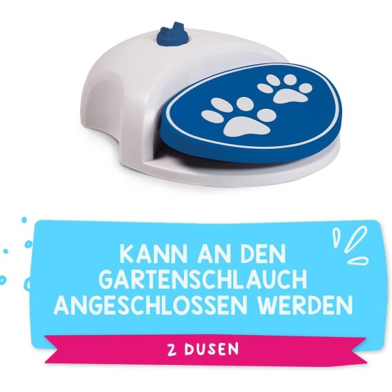 Splash Water Fountain - Water Fun for Pets - Supplied with Two Nozzles - Drinking Water for Dogs - Drinking Fountain for Pets - Blue Splash Water Fountain - Water Fun for Pets - Supplied with Two Nozzles - Drinking Water for Dogs - Drinking Fountain for Pets - Blue