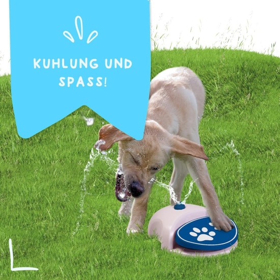 Splash Water Fountain - Water Fun for Pets - Supplied with Two Nozzles - Drinking Water for Dogs - Drinking Fountain for Pets - Blue Splash Water Fountain - Water Fun for Pets - Supplied with Two Nozzles - Drinking Water for Dogs - Drinking Fountain for Pets - Blue