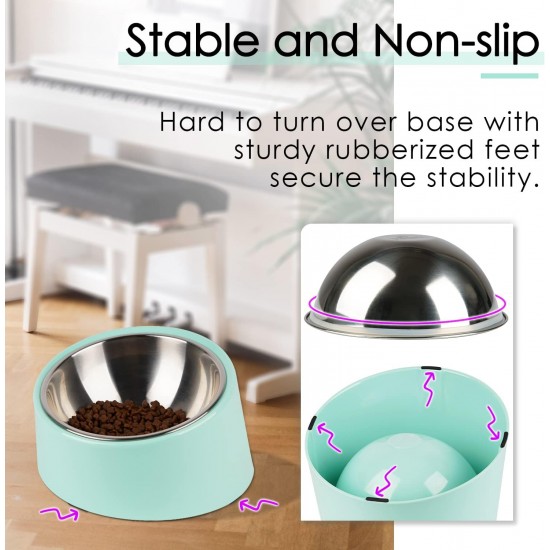 SuperDesign Dog Bowl 15 Degree Tilt, Slanted Cat Bowl, Tilted Raised Feeding Bowl, Raised Feeding Station, Non-Slip Melamine Stand SuperDesign Dog Bowl 15 Degree Tilt, Slanted Cat Bowl, Tilted Raised Feeding Bowl, Raised Feeding Station, Non-Slip Melamine Stand