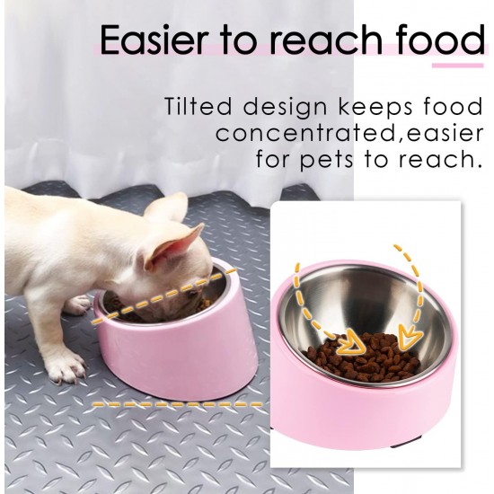 SuperDesign Dog Bowl 15 Degree Tilt, Slanted Cat Bowl, Tilted Raised Feeding Bowl, Raised Feeding Station, Non-Slip Melamine Stand SuperDesign Dog Bowl 15 Degree Tilt, Slanted Cat Bowl, Tilted Raised Feeding Bowl, Raised Feeding Station, Non-Slip Melamine Stand
