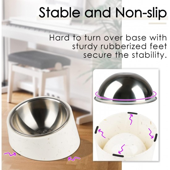 SuperDesign Dog Bowl 15 Degree Tilt, Slanted Cat Bowl, Tilted Raised Feeding Bowl, Raised Feeding Station, Non-Slip Melamine Stand SuperDesign Dog Bowl 15 Degree Tilt, Slanted Cat Bowl, Tilted Raised Feeding Bowl, Raised Feeding Station, Non-Slip Melamine Stand
