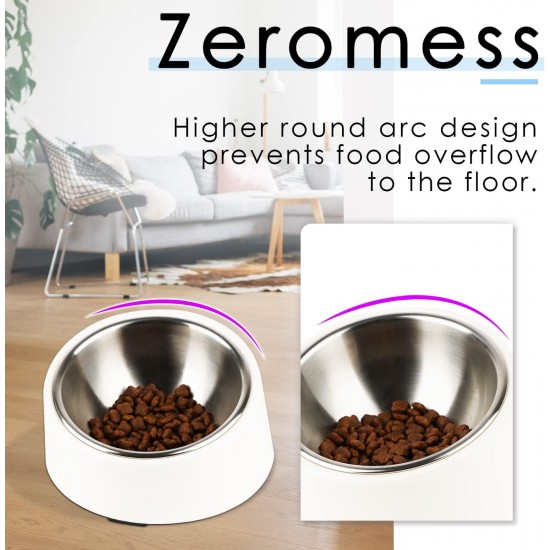 SuperDesign Dog Bowl 15 Degree Tilt, Slanted Cat Bowl, Tilted Raised Feeding Bowl, Raised Feeding Station, Non-Slip Melamine Stand SuperDesign Dog Bowl 15 Degree Tilt, Slanted Cat Bowl, Tilted Raised Feeding Bowl, Raised Feeding Station, Non-Slip Melamine Stand
